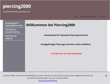 Tablet Screenshot of piercing2000.de